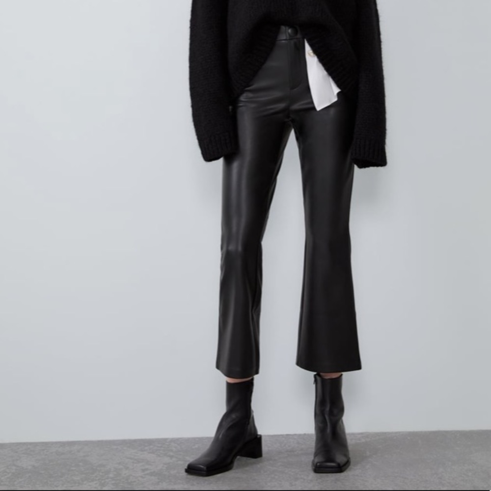 Never worn flared leather pants